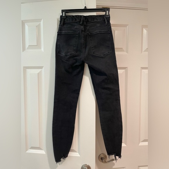 Good American Black Distressed Jeans - Picture 3 of 5